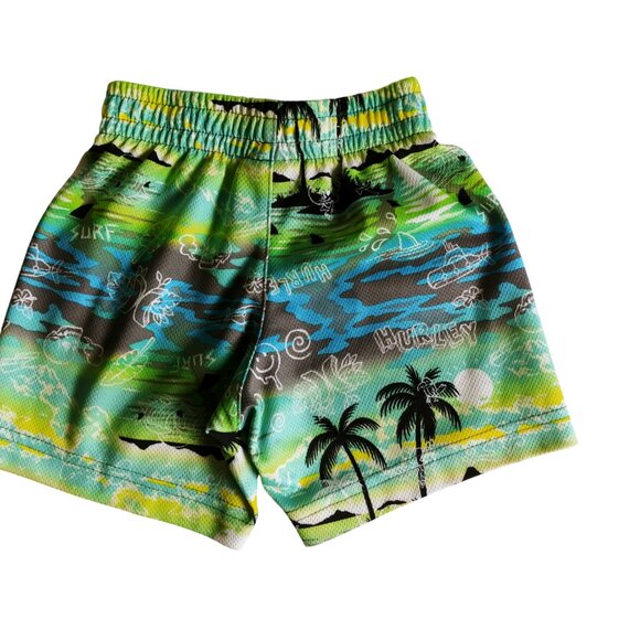Hurley Logo Pull-On Tropical Vibes Shorts 2T - Picture 6 of 7